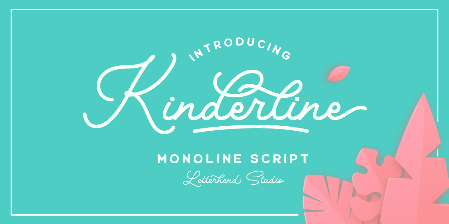 Пример шрифта Kinderline Script